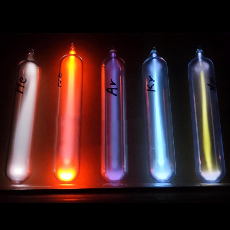 Joytech 5PC Noble Gases Tube Glass Sealed Rare Gases Neon Light Tesla Coil Demonstration Prop Scientific Exhibition SS22 - Image 1